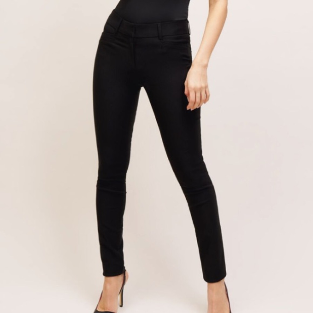 Black, stretchy, fitted dress pants